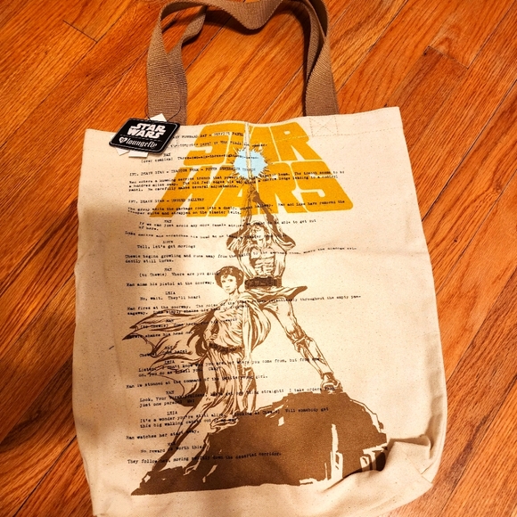 Star Wars Luke And Princess Leia Canvas Tote Bag - Picture 4 of 14
